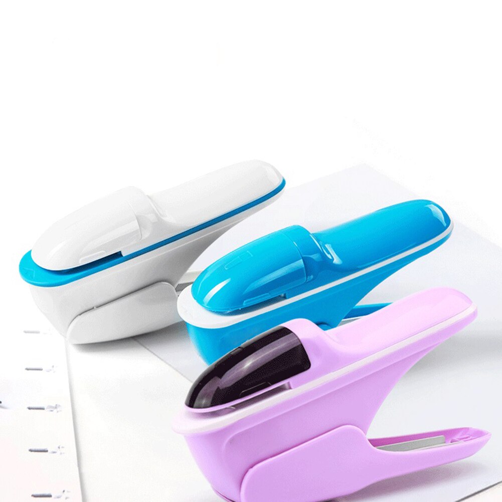 Hand-held Mini Safe Stapler without Staples Staple Free Stapleless 7 Sheets Capacity for Paper Binding Business School Office