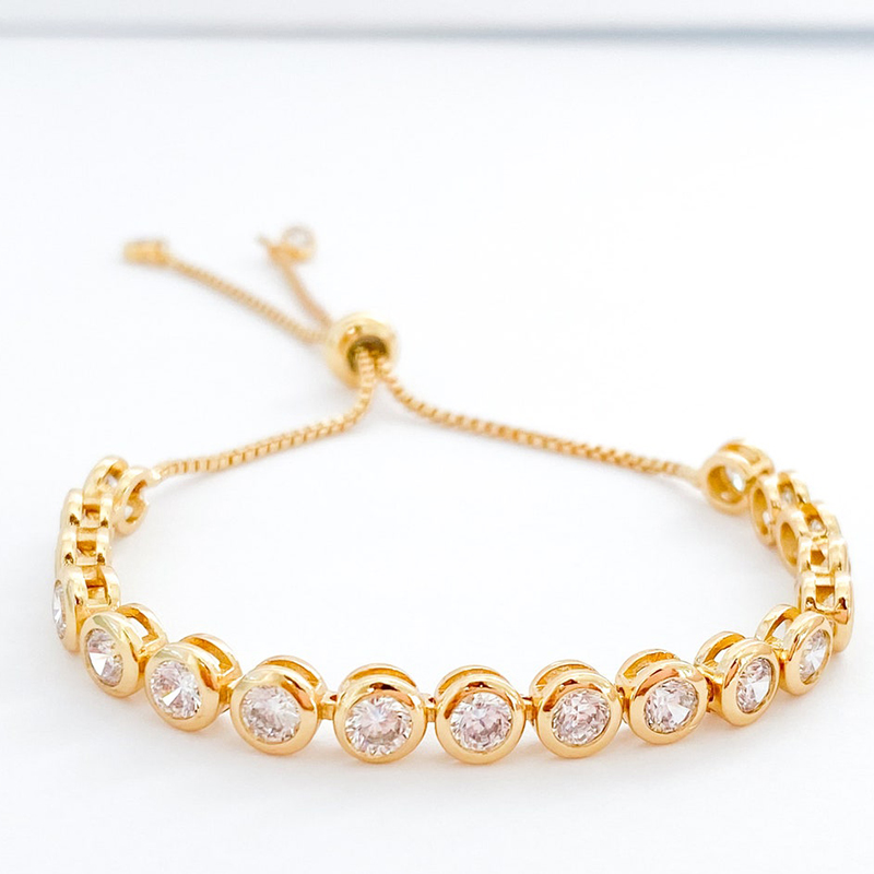 Max Jewel Love Mama Heart Cross Star Charm Bracelet with Lobster Shiny Bling ,18K Gold Plated Jewelry, for Her Party Bar