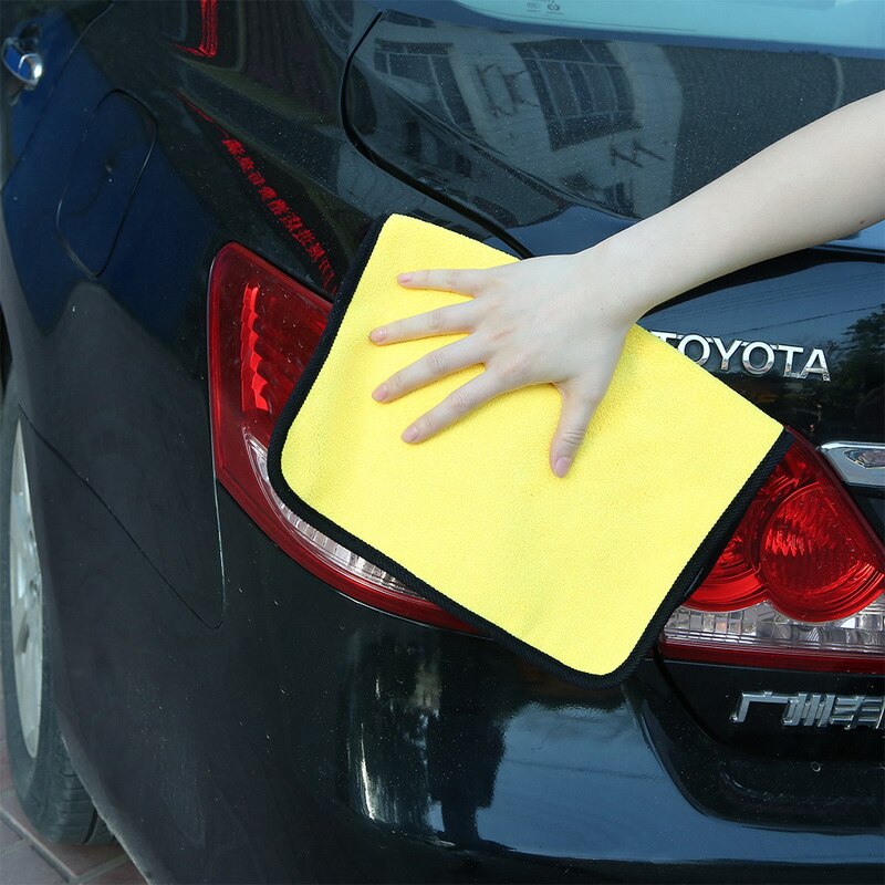 30 x 30 / 60cm mikrofiber bilvask håndklæde tørreklud og rensesøm bilpleje klud detaljeret bilvask håndklæde til toyota