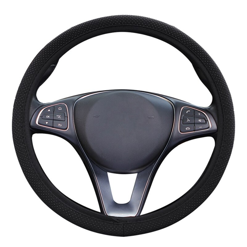 Auto Wheel Covers Car Steering Wheel Cover Silicone Cloth Wrap Fabric Particles Massage Non-slip Sport Style Car Seat Cushion