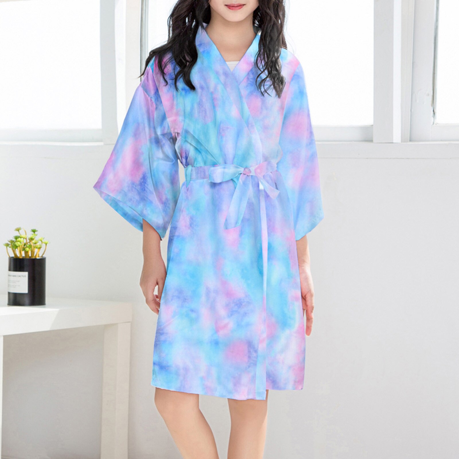 Kinderen Baby Kid Meisje Kleding Print Zomer Kimono Gewaden Badjas Nachtkleding Kleding Jas Kinderkleding