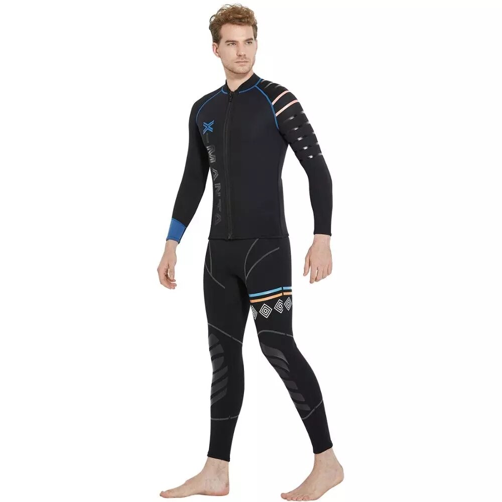 Dive&Sail men's 3mm diving wetsuit jackets pants long sleeve diving suit Scuba Jump Surfing Snorkeling Wetsuits