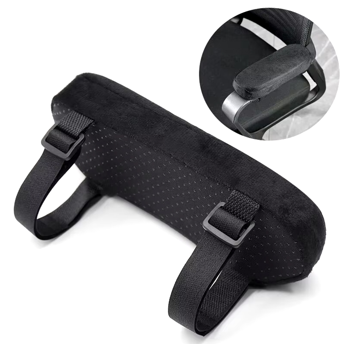 2 st mjuka armstödskuddar för pp-svampskum, armstödsskydd för hemma-/kontorsstolar, avtagbara och tvättbara