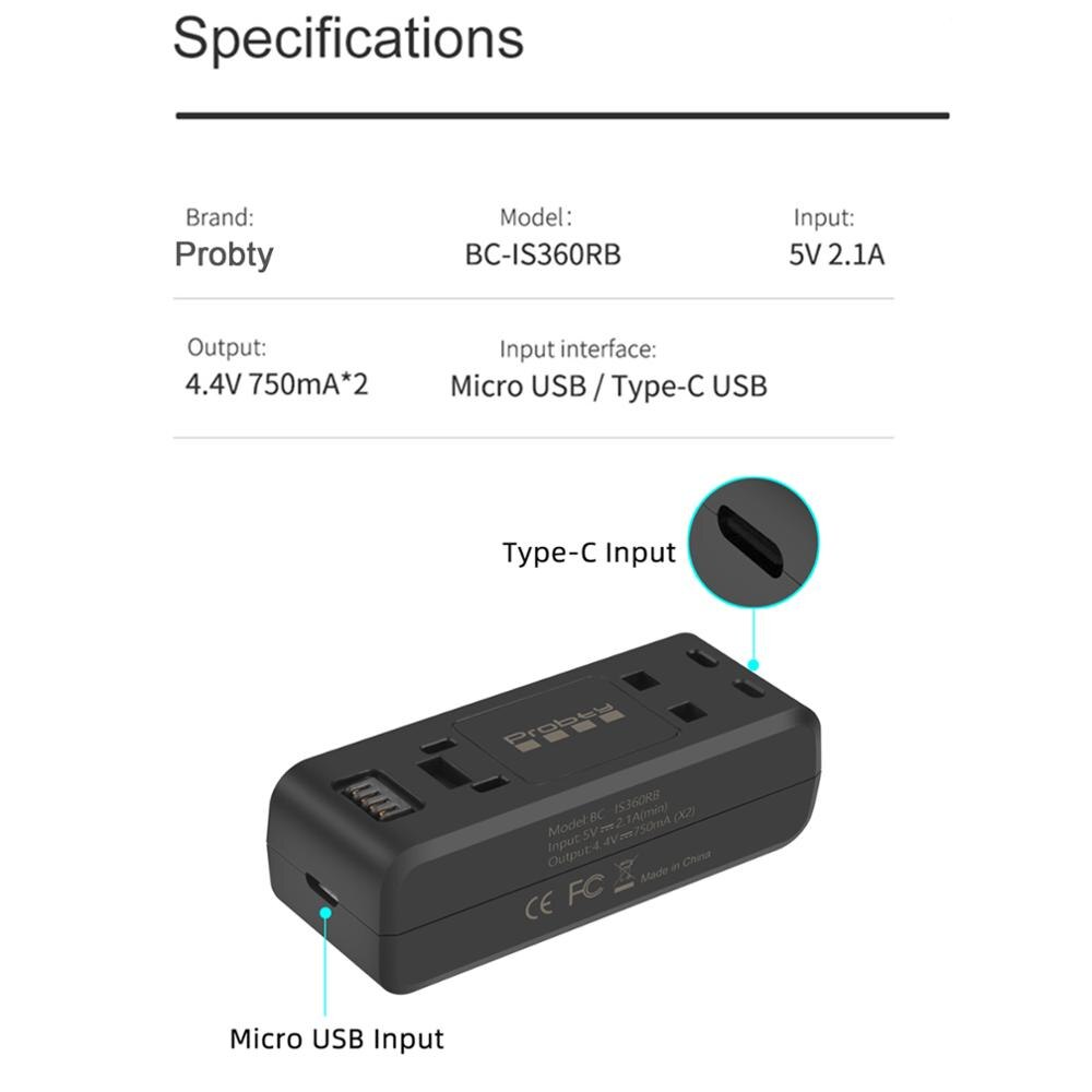 til insta 360 en  r 1300 mah batteri eller hurtiglader til insta 360 r kameratilbehør