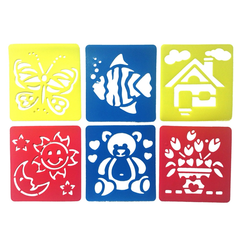PP Plastic Painting Stencils DIY Washable Drawing Templates For Children Kids Painting Learning Child Painting Stencil: H10