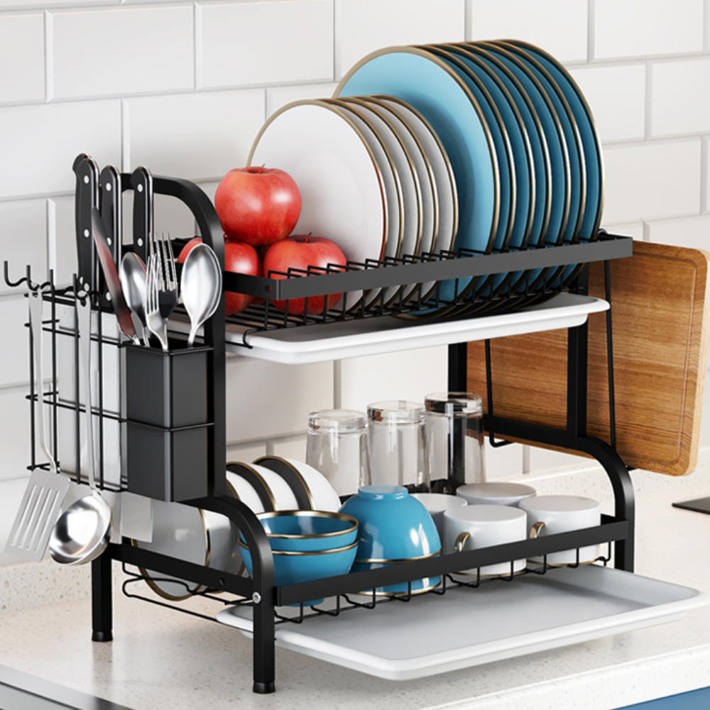 Küche Gericht Gestell Multifunktionale Lagerung Ablauf Gestelle Tragbare Geschirr Organizer Multi Schicht Haushalt Schreibtisch Lagerung Regal