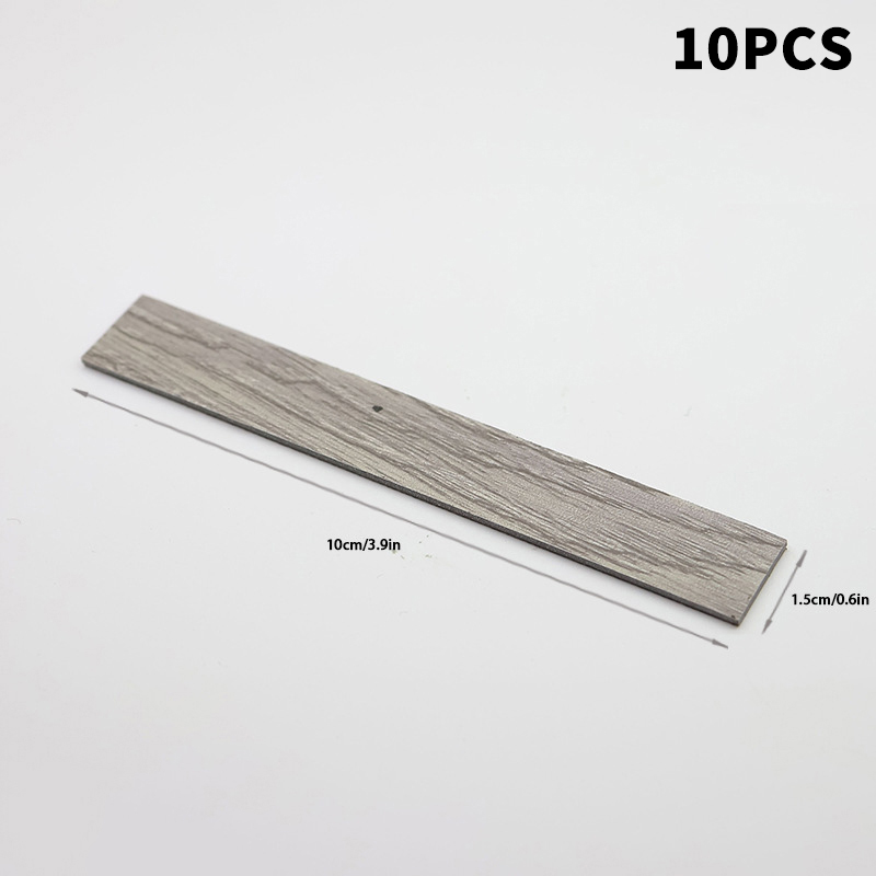 Mini-Bodenbretter für Puppenhäuser, 10er-Set mit Holzfliesen für Puppenhausmöbel und Wanddekoration im Maßstab 1:12: Schokolade