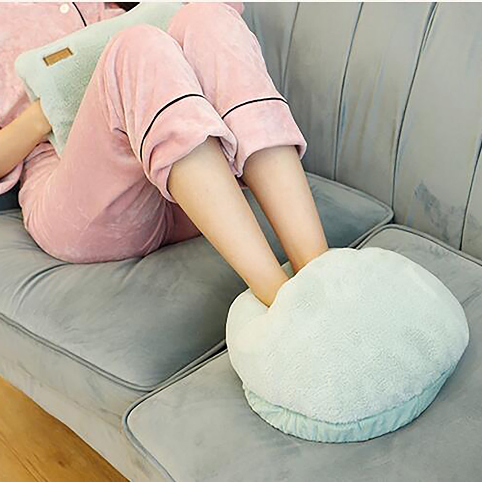 Pie calienta calentador zapatillas portátil calentadores de pies con calefacción eléctrica Pad seguro lavable Pantufla con calefacción para viajes de casa