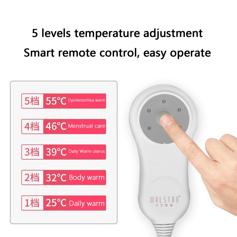 Uterus Warmer Electric Heating Pad Warm Stomach 5 Level Adjustment