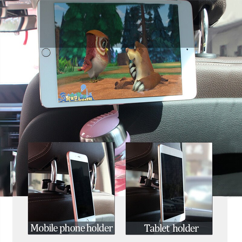 Mobiele Telefoon Tablet Stand Auto Achterbank Houder Voor Mini Ipad Telefoon Beugel Multifunctionele Auto Haak Draaibaar Magnetic Base mount