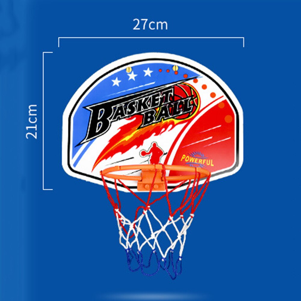 Mini canasta de baloncesto de 27x21cm, tablero inastillable, canasta familiar de interior, juego de baloncesto para niños, anillo de aro de juego de pared