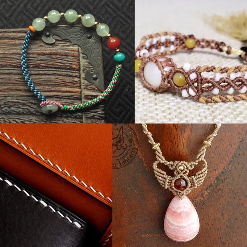 5/pz 150D/0.8mm/30m filo cerato filo per cucire in pelle cucitura a mano filo per cera in pelle filo per cucire a mano in pelle