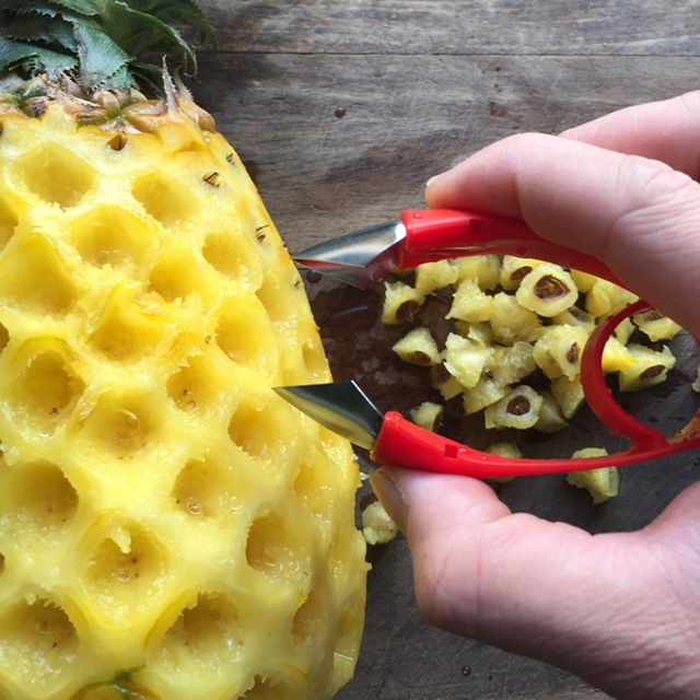 Edelstahl Ananas Schäler Cutter Schneidemaschine Corer Schälen Ader Werkzeug Ananas Auge Obst Gemüse Küche Gerät