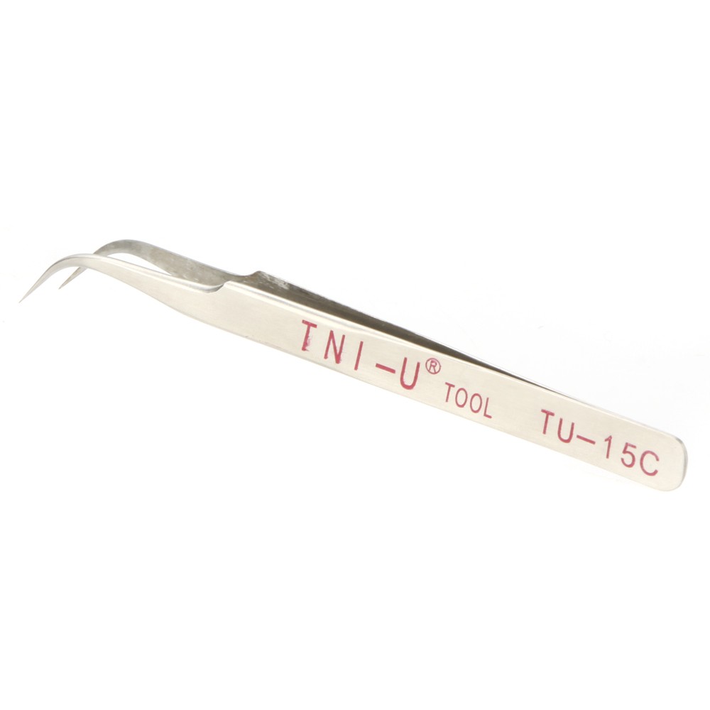 2Pcs TU-15C Gebogen Pincet Niet-magnetisch Roestvrij Staal Fine Tip Gebogen Pincet Precisie Pincet Gereedschap