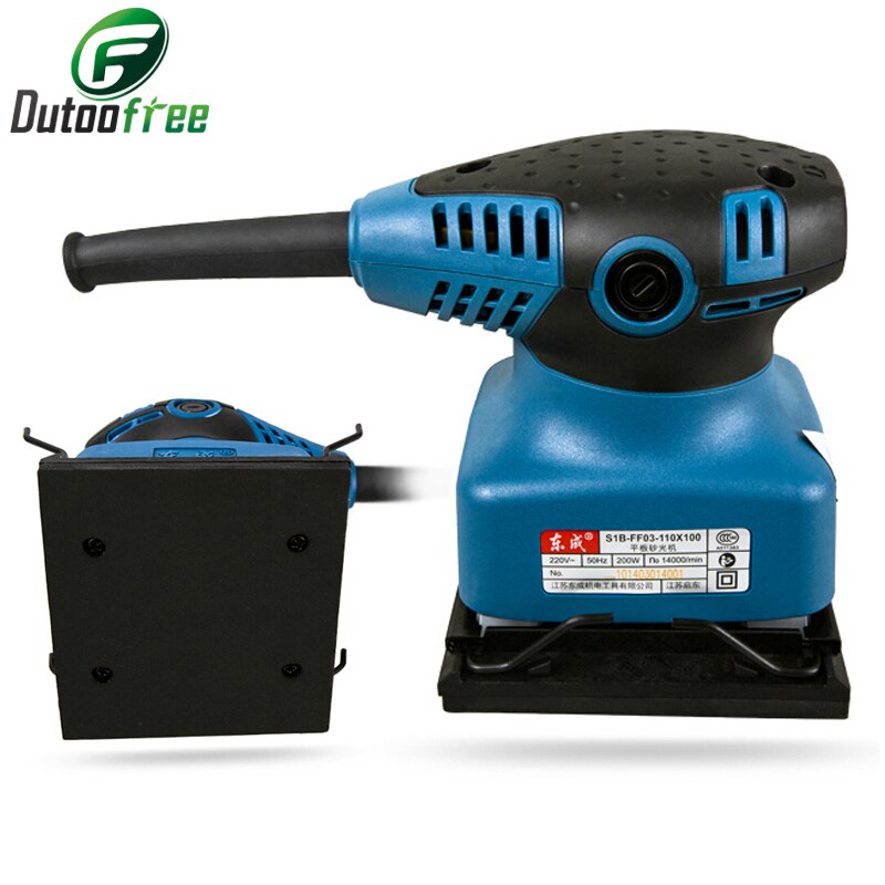 220V Flat Sander Woodworking Electric Sander Wood Putty Sheet Metal Paint Polishing Machine Sandpaper Machine Power Tool 240W