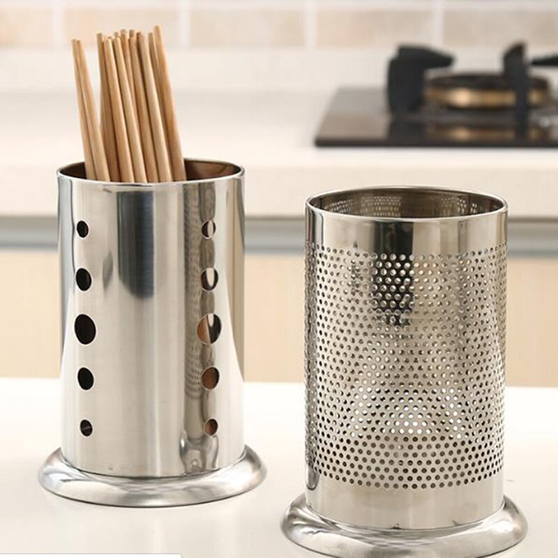 Roestvrij Staal Opknoping Bestek Houder Afdruiprek Lepel Vork Eetstokjes Opslag Mand Rack Keuken Accessoires Gereedschap Organizer