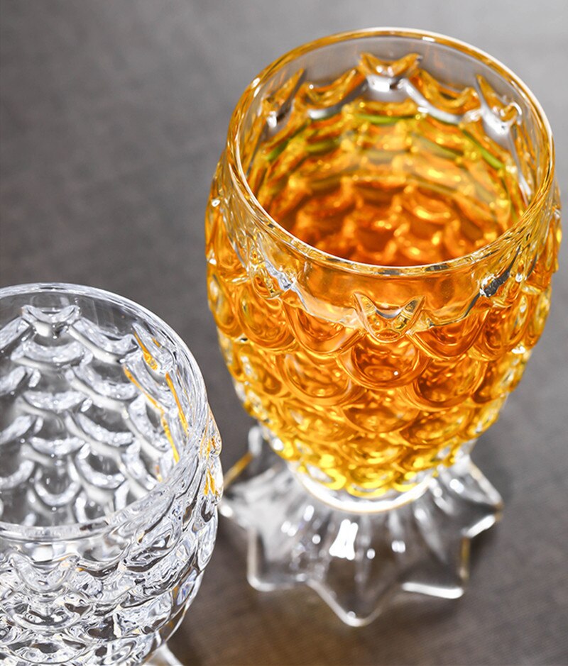 Verre à bière en cristal clair ananas en forme de verres à whisky