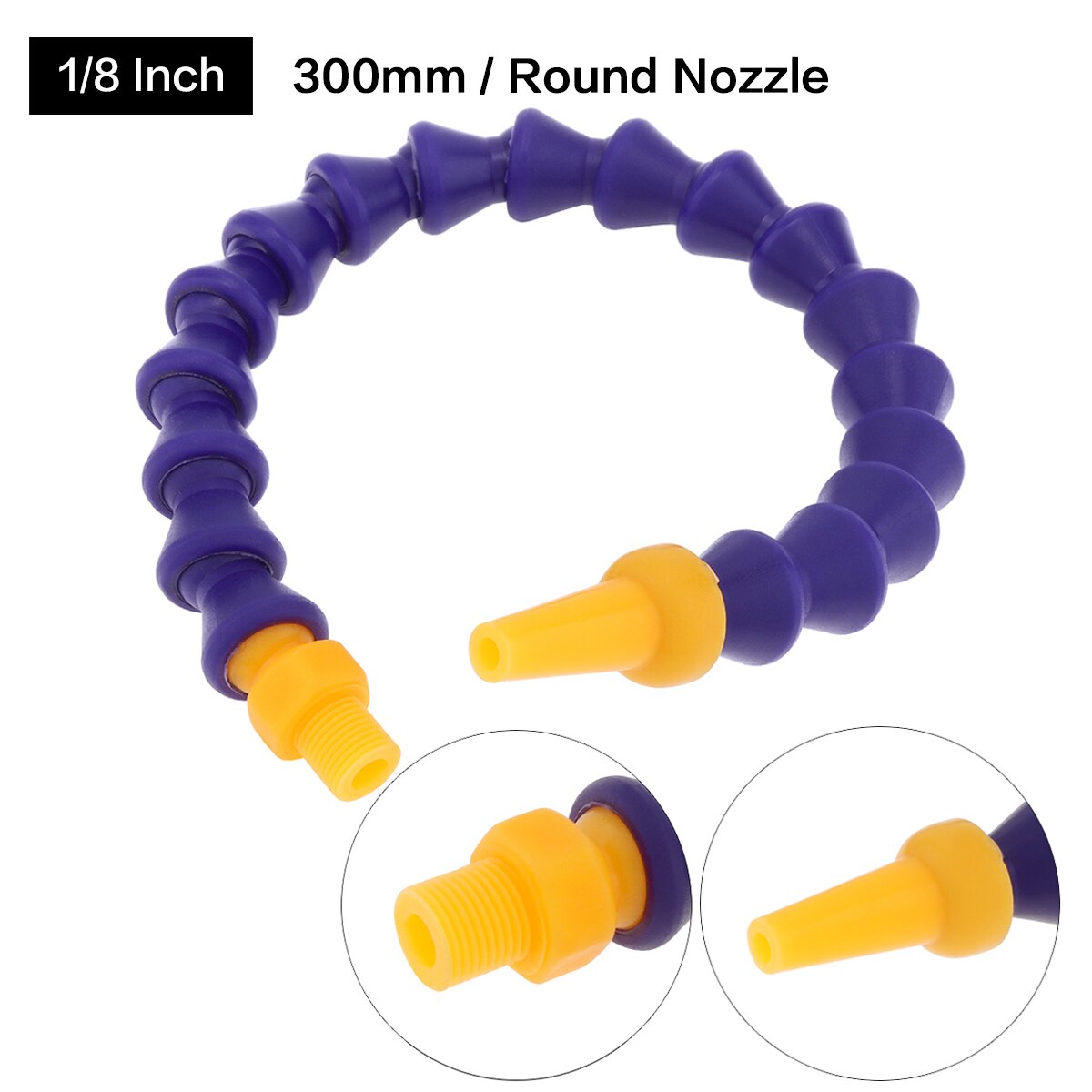 Manguera Flexible de plástico para refrigeración de aceite y agua, tubo refrigerante con boquilla de cabeza plana/redonda de fresado para torno CNC, 1/4, 1/2 y 3/8 pulgadas