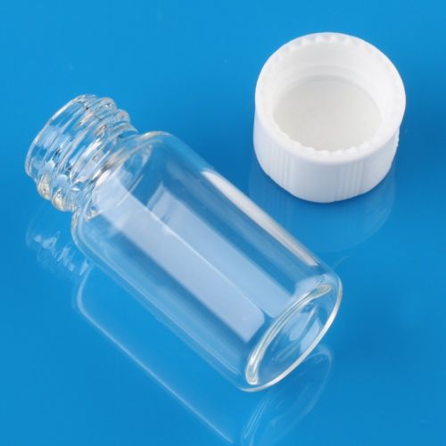 Os frascos de vidro pequenos do âmbar transparente claro de 50 pces 3ml engarrafa recipientes de garrafa do reagente do laboratório da amostra de brown com tampão de parafuso