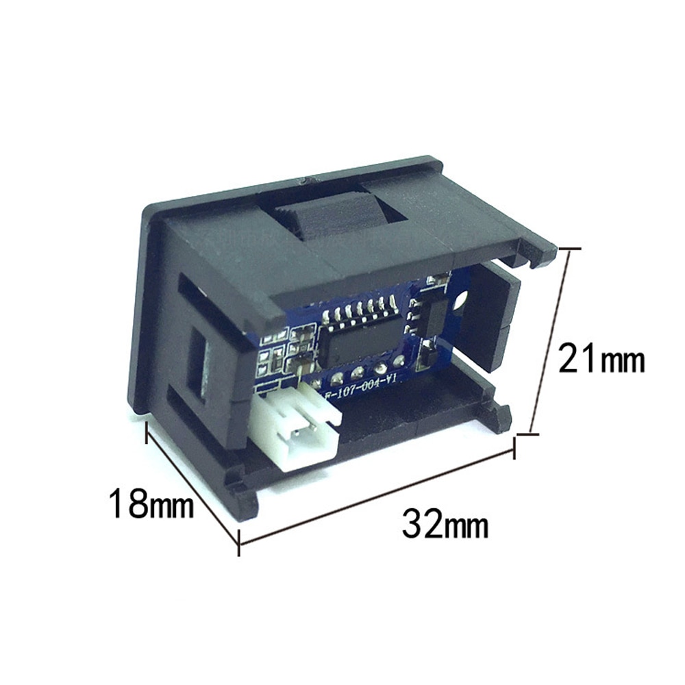 Dc 100v 10a voltmeter amperemeter blå + rød led forstærker dobbelt digital volt meter gauge