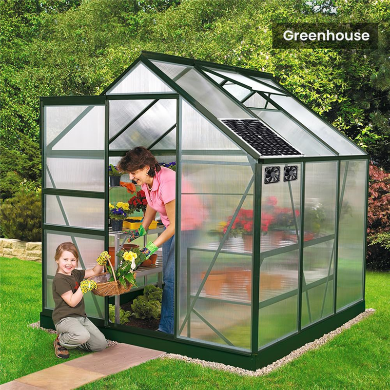 FAST-Solar Fan,12 W Solar Panel Fan, Weatherproof,With DC Double Fan For Small Chicken Coops, Greenhouses,Window Exhaust: Default Title