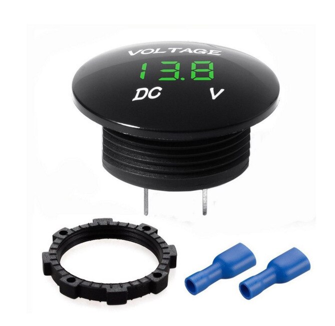 Dc 12 V-24 V Auto Motorfiets Waterdichte Led Panel Digitale Voltage Meter Voltmeter Auto En Motorfiets Voltmeter modificatie