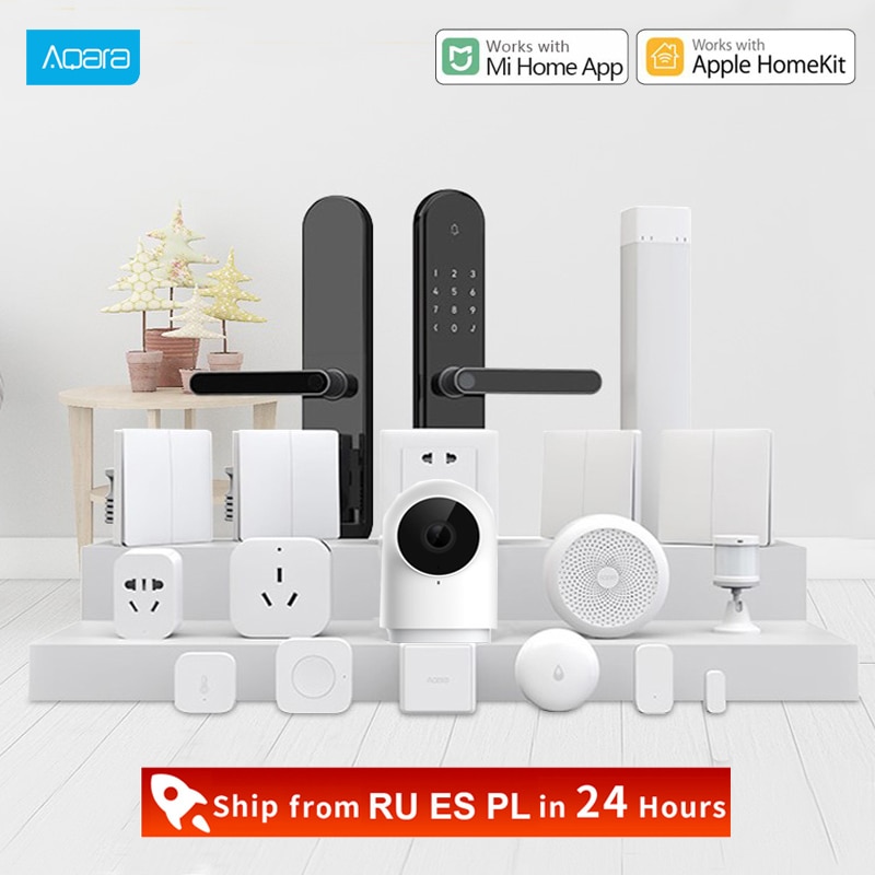 Xiaomi Centro aqara Smart Home kits Gateway3 interruptor de pared inalámbrico puerta ventana Sensor de cuerpo módulo de relé inalámbrico HomeKit