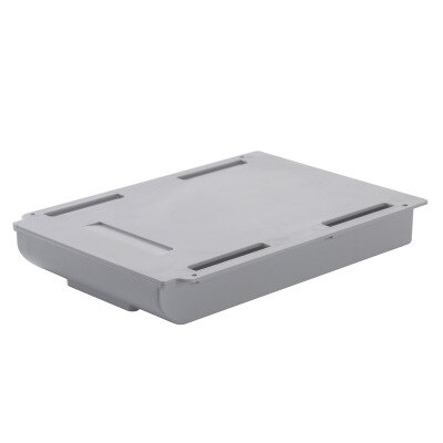 Zelfklevende pennenbak, bureau, tafel, opberglade, organizer, onderkast, zelfklevende opbergdoos voor onder de lade: L maat grijs