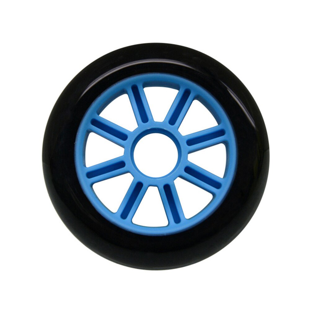 2 peças dublê scooter rodas alta elástica resistente ao desgaste do plutônio rolamento patins rodas mudo patins inline rodas (azul)