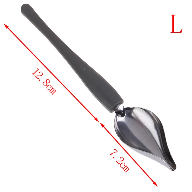 Cuchara decorativa para Chef, herramienta de dibujo de comida para Sushi, de plato de aderezo para salsa, postre, utensilios para hornear, pastel, gastronomía, cuchara de café: Plata
