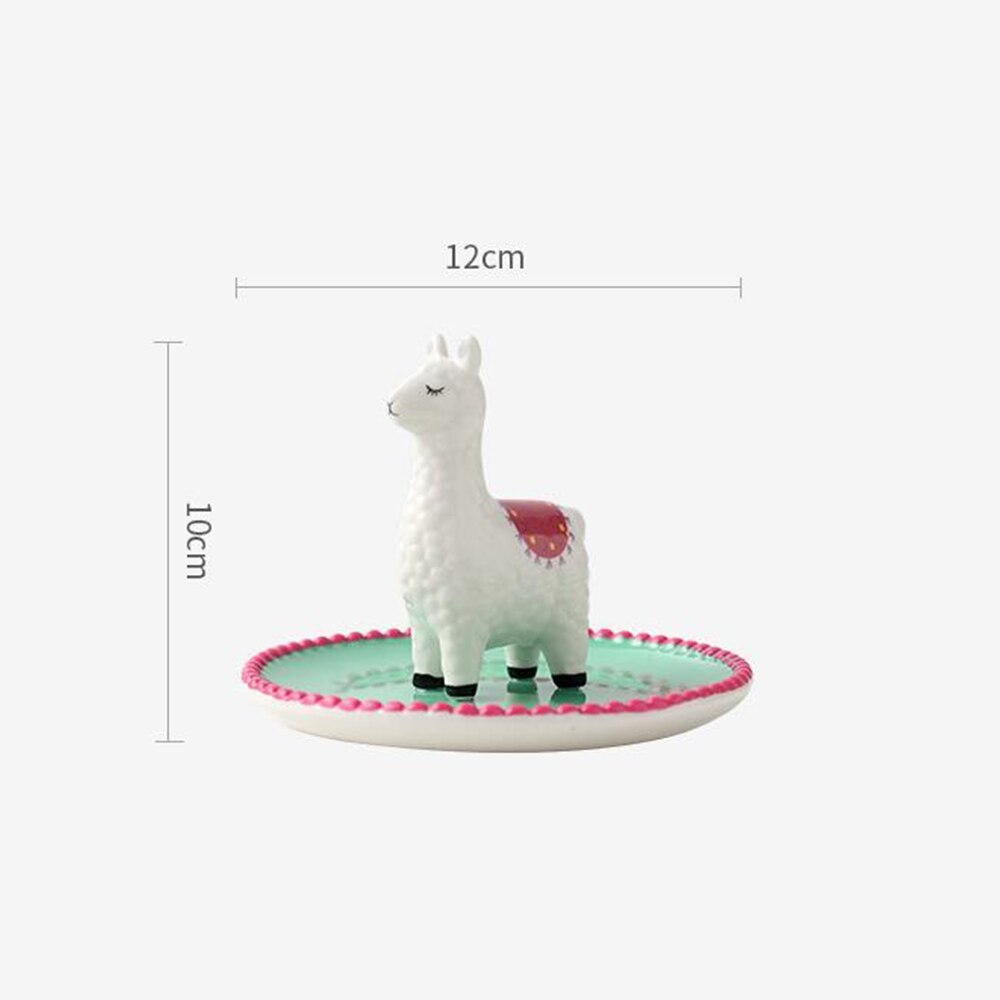 Homies Alpaca Keramische Ring Sieraden Schotel Trinket Trays Ring Houder Sieraden Houder Engagement Wedding Ringen Display Voor Meisje