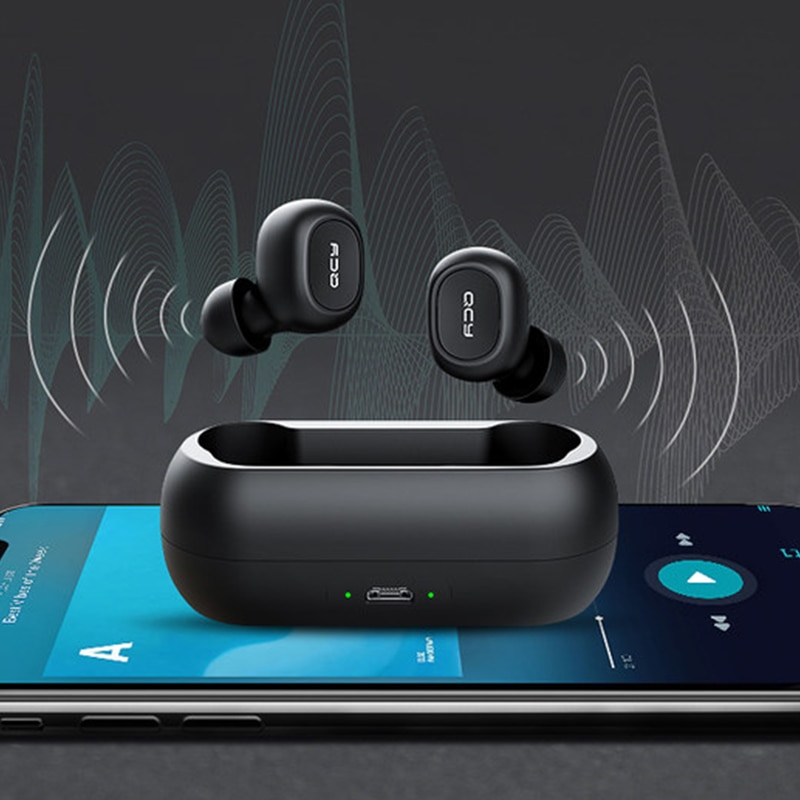 QCY qs1 TWS 5.0 Bluetooth casque 3D stéréo sans fil écouteurs avec double Microphone