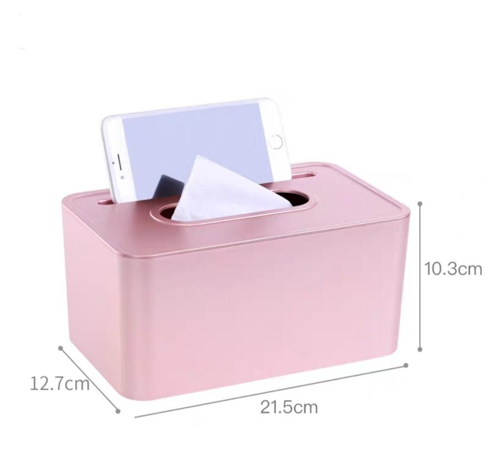 Elegante elegante suporte de papel casa hotel caixa de tecido plástico recipiente toalha guardanapo suporte de tecido caixa de armazenamento acessórios: large pink