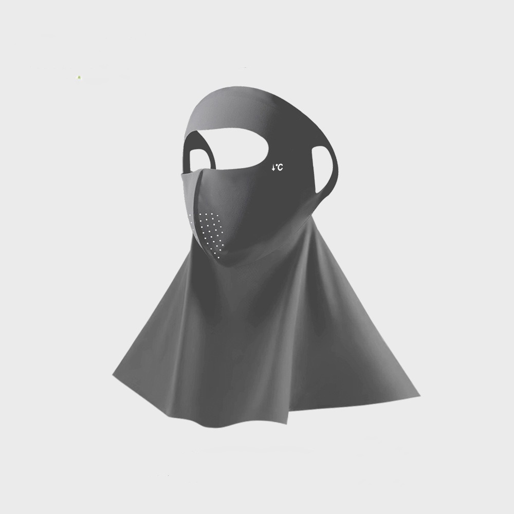 Kesäinen kokokasvosuoja, aurinkosuoja, uv-suoja, upf 50+  -suoja, jääsilkkinen kasvosuojus, hengittävä, ulkokäyttöön tarkoitettu kaulahuivi pyöräilyyn: Ruskea