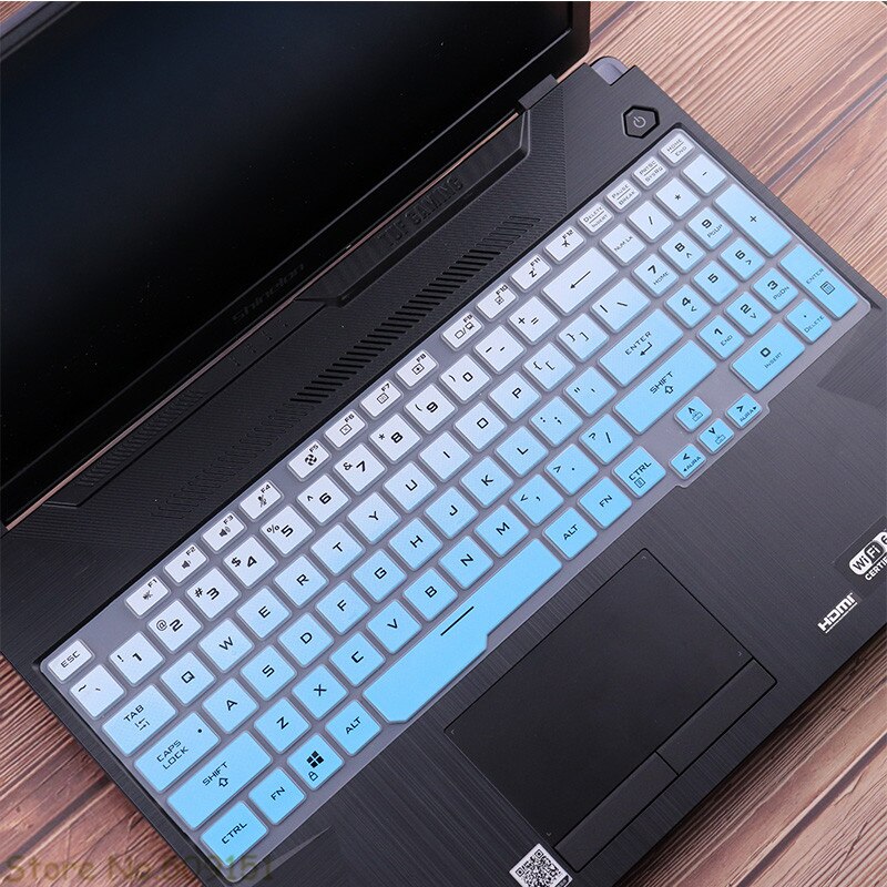 Silicone Keyboard Cover Skin For Asus TUF A17 FA706 Fa706ii FA706iu ASUS TUF Gaming A15 FA506 FA506iu FA506iv Fa506ii Laptop: Gradual Blue