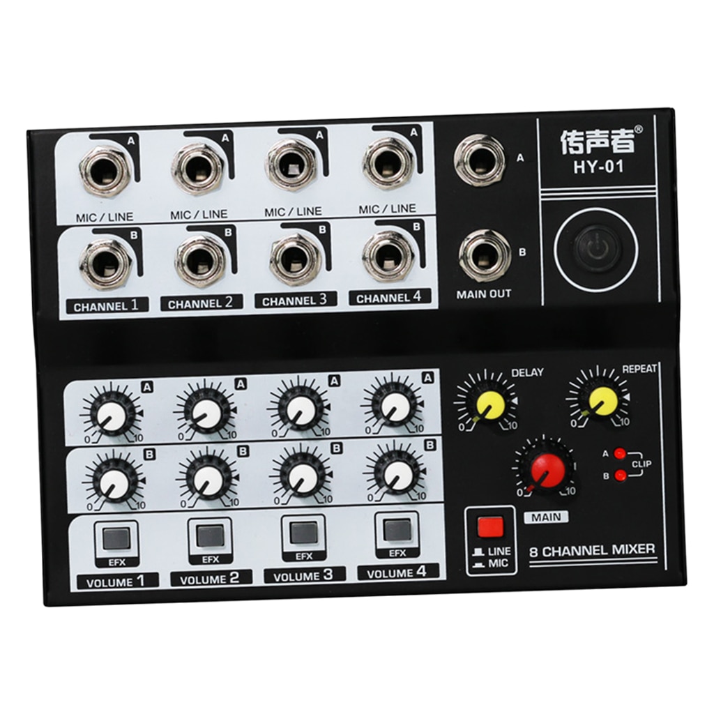 4V 8 Channel Karaoke Audio Mixer KTV Bluetooth Audio Sound Mixer Console