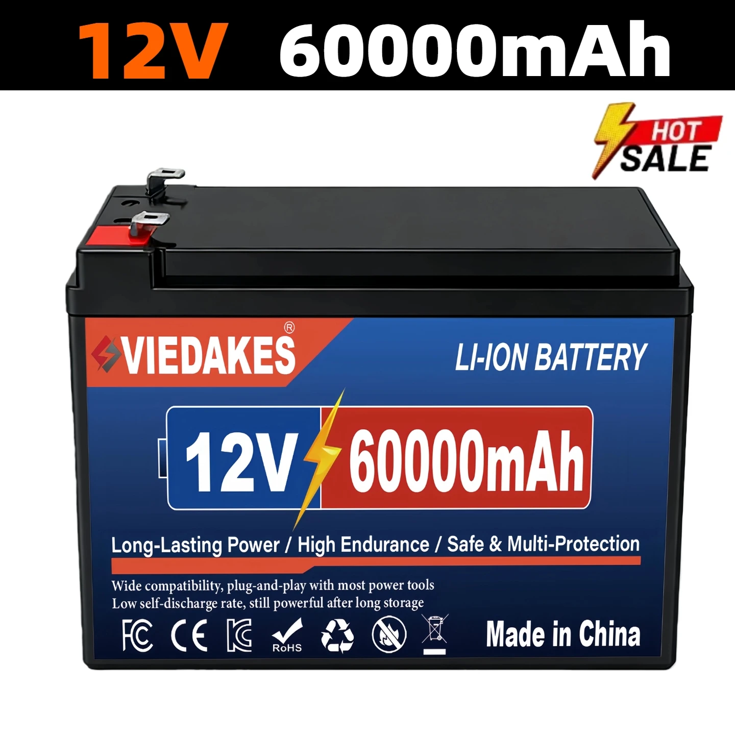 12V LiFePO4 Battery 100Ah Rechargeable lithium ion, A+ Cells for RV, Camping, Solar, Boat, sprayers, Portable Power.: WHITE