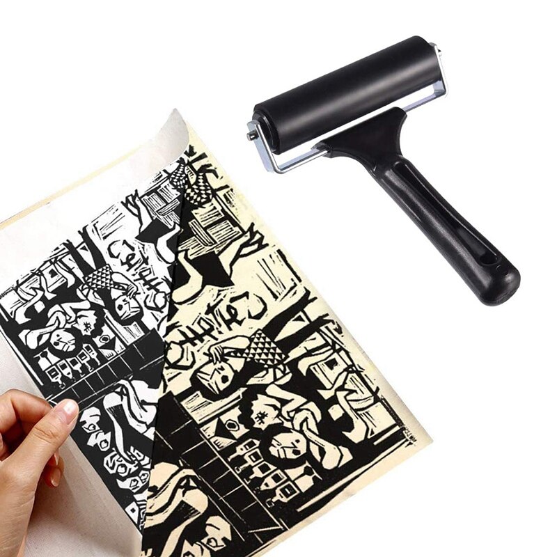 2 stuks rubberen remrol, zachte rubberen rem, rubberen trommel, verfkwast, inkt applicator, kunstnijverheid, olieverfgereedschap