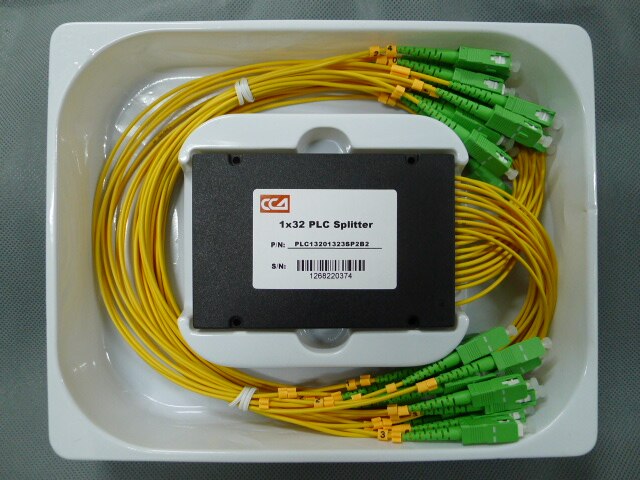 1*32 CATV Fiber Optic PLC Splitter pigtail,singlemode with SC/APC connector for FTTH,1x32 ODN box module