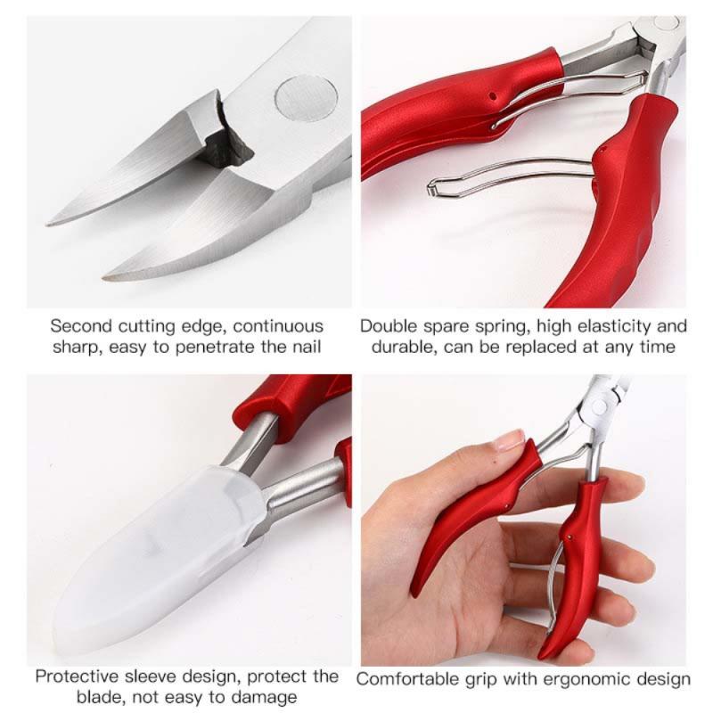 Nail Groove Forceps Special Oblique Mouth Olecranon Inlaid Pedicure Artifact Heavy Duty Precision Nail Clippers Scissors Tool