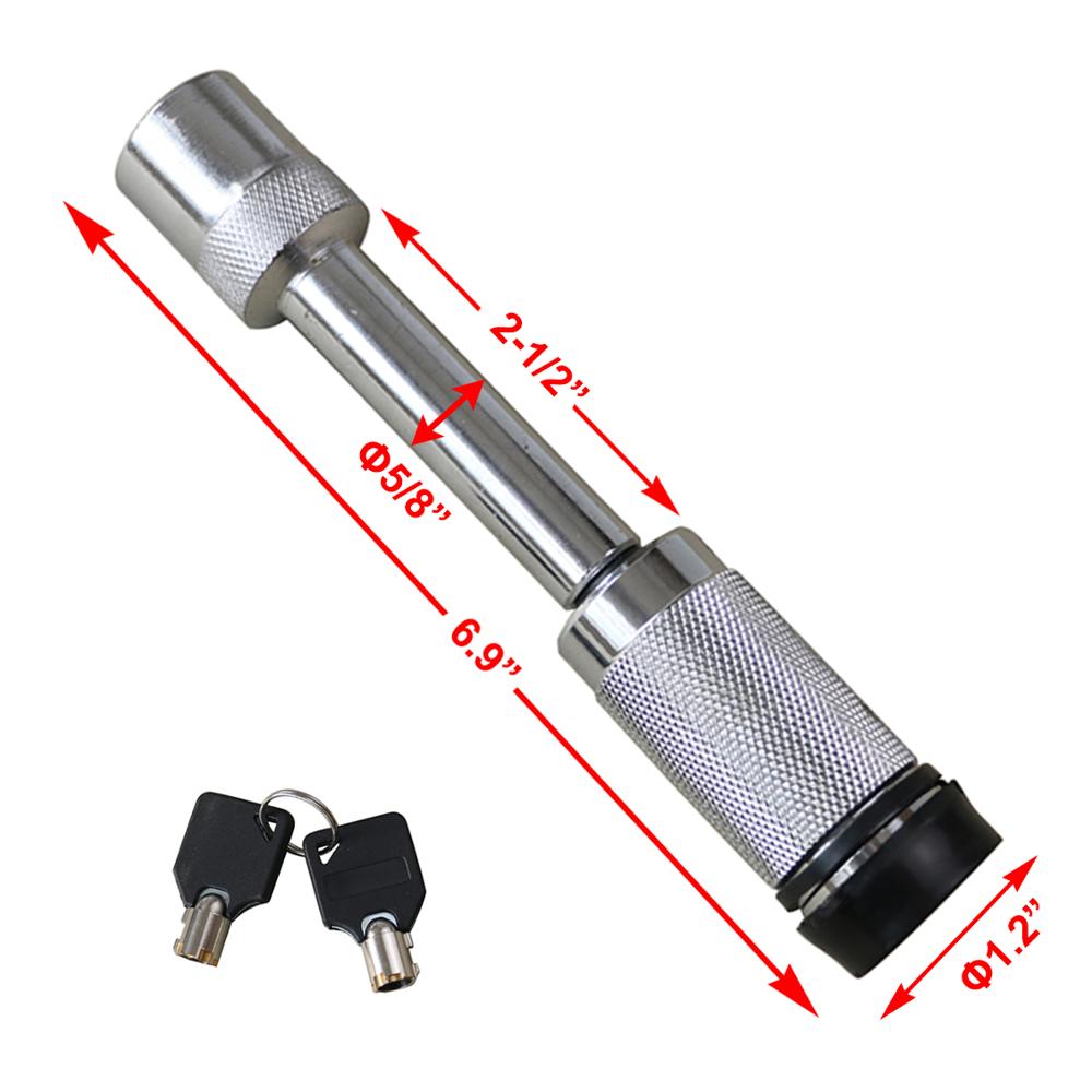 Trailer Hitch Lock Diameter 5/8" (1.59cm) Chromed Hitch Pin For Class Iii, Iv, V Hitches, Receiver Lock