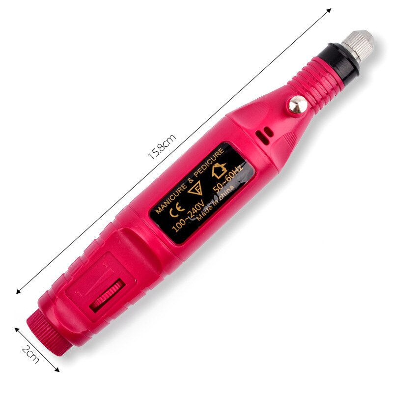 1 ensemble électrique perceuse à ongles Kit polonais rectifieuse pédicure 6 Bits ponçage tampon lime à ongles Nail Art stylo