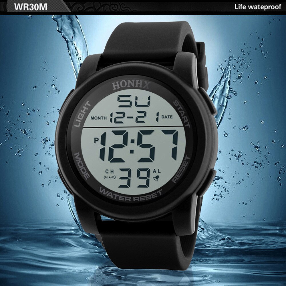 Elektronische Klok Heren Horloges Top Luxe Sport Horloge Voor Mannen Led Waterdichte Mode Mannelijke Polshorloge Aan vriendje