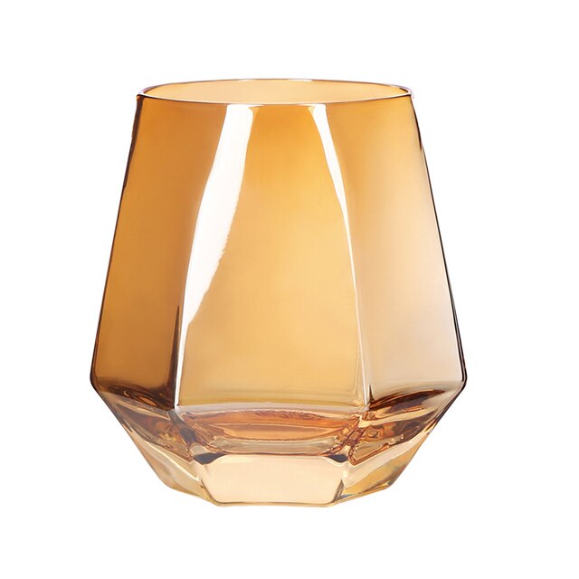 Juego de jarra de vidrio con tapa de madera para vino, whisky, cerveza, zumo, hervidores de agua potable, 1/5 piezas: Amber Cup