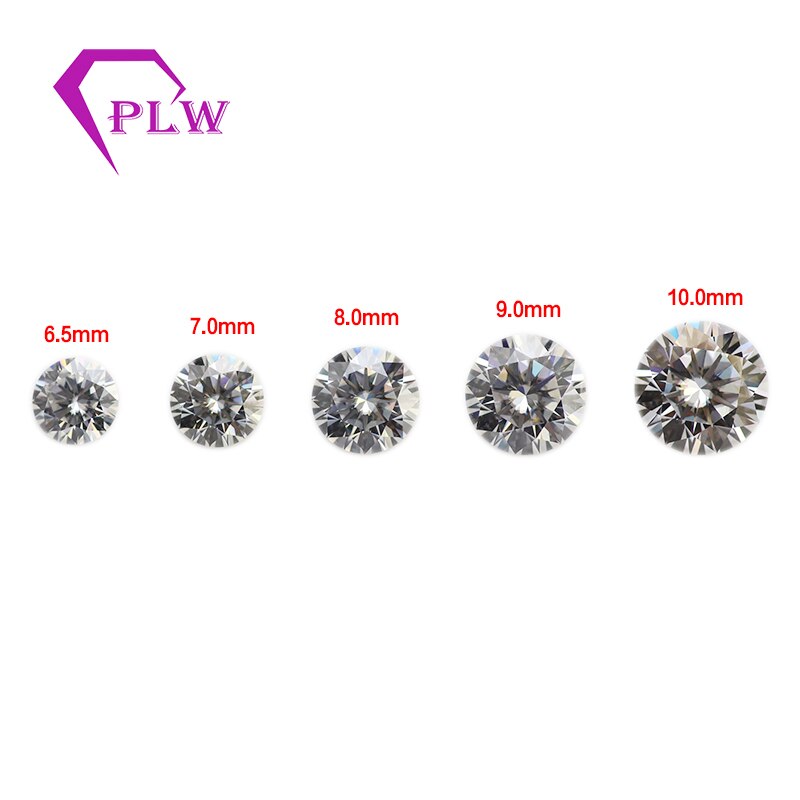 Including The Certification Original GH Color 1ct 6.5mm 3 Ex Brilliant Cut Moissanite Near To Diamonds For Diamante Ring