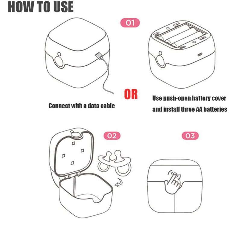 One-Click Cleaning Box Mobile Portable Cleaner Baby Household Small UV Mask Disinfection