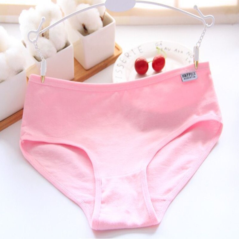 3pc/lot Random Color Cotton Underwear Brifes Soft Panties Candy Color Briefs