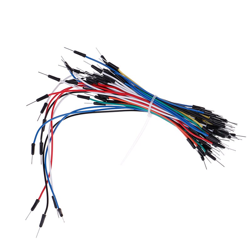 65 pcs/lot câble de fil de saut mâle à mâle fils de cavalier flexibles planche à pain bricolage Kit de démarrage