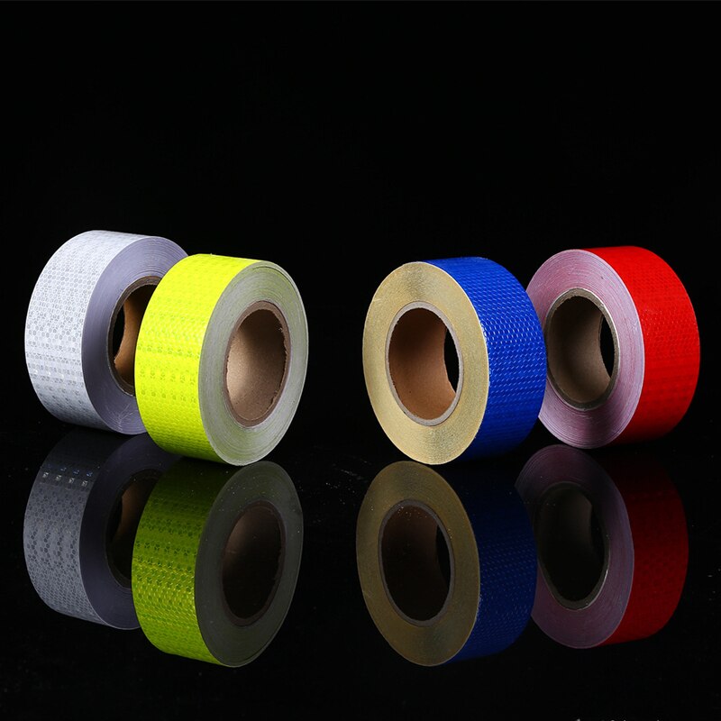 5cm*3m gitter reflekterende tape klistermærke bil styling køretøj lastbil motorcykel cykel hegn sikkerhed advarsel strip diy mærkat