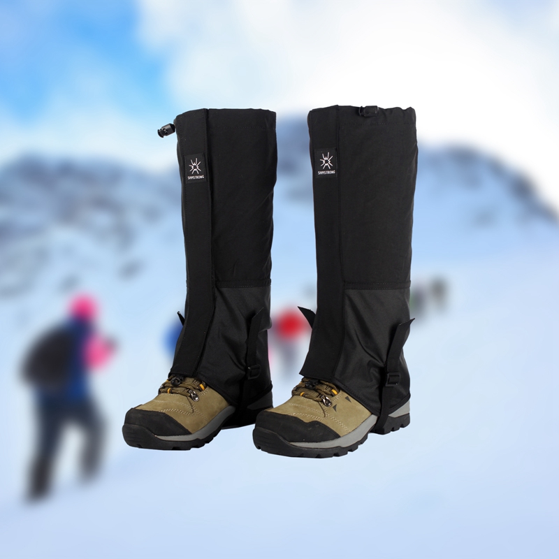 1 par de cubiertas impermeables para piernas, polaina para escalada, Camping, senderismo, botas de esquí, zapatos, polainas para nieve, protección de piernas para hombres y mujeres